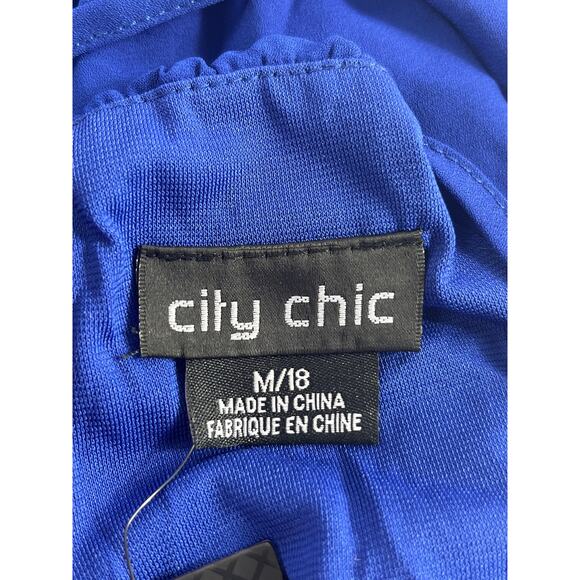 City Chic Waterfall Tunic in Cobalt - Picture 8 of 9